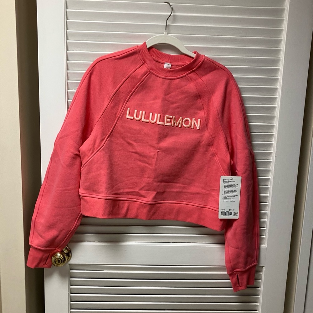 lululemon athletica Vibrant Pink Cropped Sweatshirt
